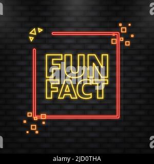 Megaphone with fun fact poster in flat style. Vector illustration Stock Vector