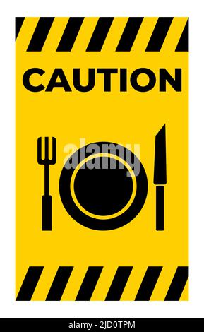 No Eating Symbol Sign Isolate On White Background,Vector Illustration Stock Vector