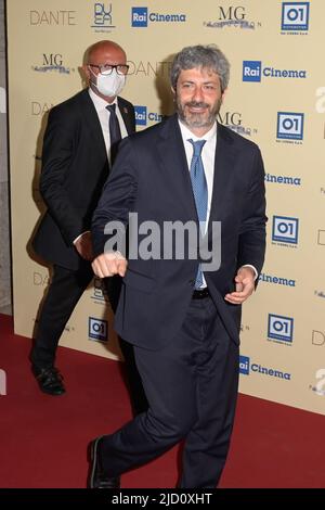 Rome, Italy. 16th June, 2022. President of the Cahmber of Deputies Roberto Fico attends the red carpet of the premiere of the movie Dante at the Auditorium della Conciliazione. Credit: SOPA Images Limited/Alamy Live News Stock Photo