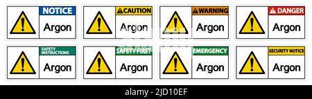 Argon Symbol Sign Isolate On White Background,Vector Illustration EPS.10 Stock Vector