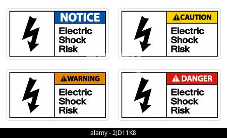 Energy Risk Sign Vector Electric Shock Risk Symbol Sign On White Background Stock Vector Image ...