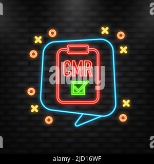 Social media marketing. Neon icon. Online support center. Vector illustration Stock Vector