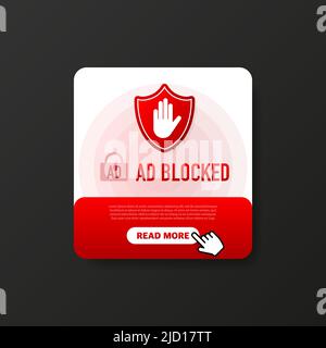 Advertising with ad blocked for promotion design. Vector illustration ...