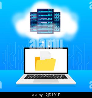 Abstract data center transport. Abstract vector background. Vector template Stock Vector