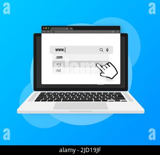 Flat illustration with www org. Web design isometric concept. Illustration vector flat. Business vector icon. Stock Vector