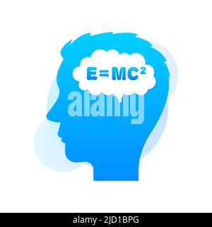 Black equivalence of mass formula. Science icon set Stock Vector