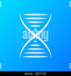 Black dna. Logo symbol. Icon for medical design Stock Vector