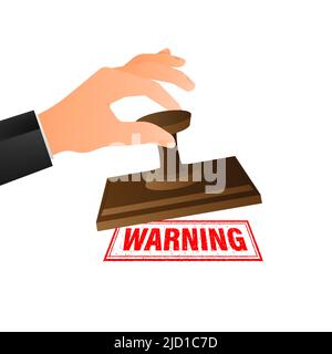 Vintage warning stamp, great design for any purposes. Vector background. Stock Vector