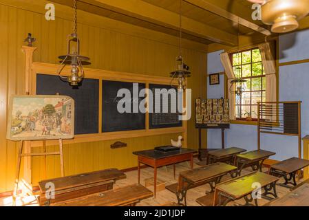 Enkhuizen, Netherlands. An old-fashioned classroom from the last century. High quality photo Stock Photo