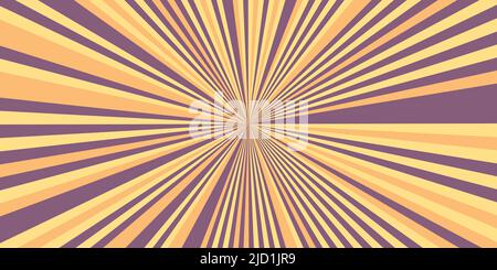 Pop art radial colorful comics book magazine cover. Striped grey digital background. Cartoon funny retro pattern strip mock up. Vector halftone Stock Vector