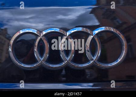 New Audi Front Grille Chrome Badge Rings Logo Emblem TT A3 A4 A5Sline  273x94 | eBay