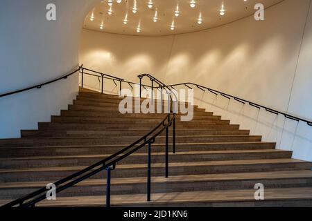 Interior design, staircases to the concert halls, Elbe Philharmonic ...