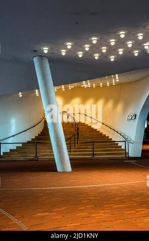 Interior design, staircases to the concert halls, Elbe Philharmonic ...