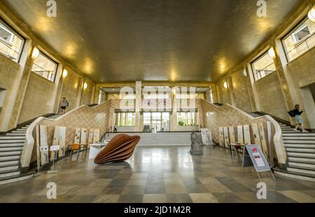 Entrance Hall, I. G. Farben House, Goethe University, Westend Campus, Frankfurt am Main, Hesse, Germany Stock Photo