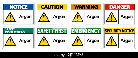 Argon Symbol Sign Isolate On White Background,Vector Illustration EPS.10 Stock Vector