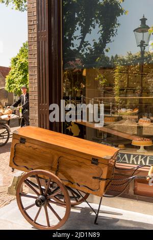 Enkhuizen, Netherlands. Old-fashioned means of transport from the last century at the Zuiderzee Museum in Enkhuizen. High quality photo Stock Photo