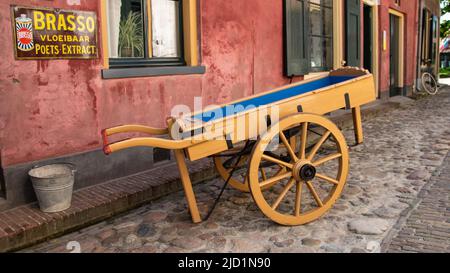 Enkhuizen, Netherlands. Old-fashioned means of transport from the last century at the Zuiderzee Museum in Enkhuizen. High quality photo Stock Photo