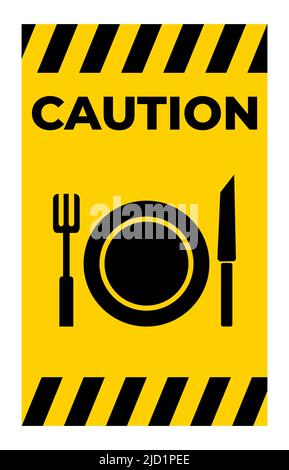 No Eating Symbol Sign Isolate On White Background,Vector Illustration Stock Vector
