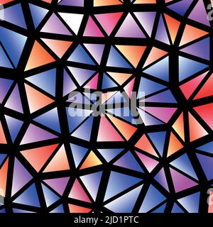 Polygonal rainbow mosaic background. Abstract low poly vector illustration. Triangular pattern in halftone style. Template geometric business design Stock Vector