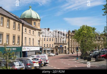 A view towards Bondgate Within, Alnwick town centre, Northumberland, England, UK Stock Photo