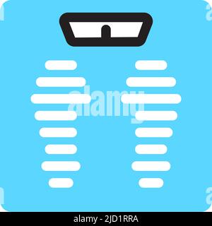 Weight scale icon. Human mass measure. Bathroom device Stock Vector