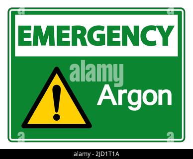 Emergency Argon Symbol Sign Isolate On White Background,Vector Illustration Stock Vector
