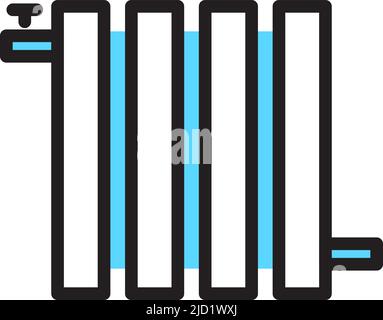 Heating radiator icon. Warm house climate symbol Stock Vector