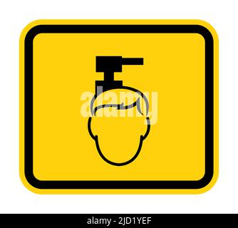 Beware Overhead Hazard Symbol Isolate On White Background,Vector Illustration EPS.10 Stock Vector