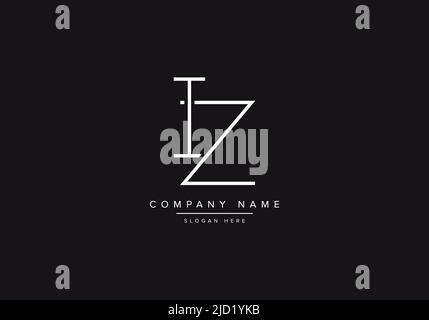 Alphabet letter icon logo IZ or ZI Stock Vector