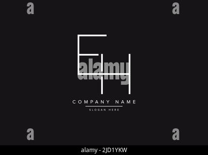 Alphabet letter icon logo EH or HE Stock Vector