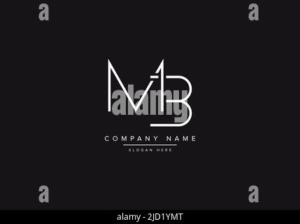 Alphabet letter icon logo MB Stock Vector