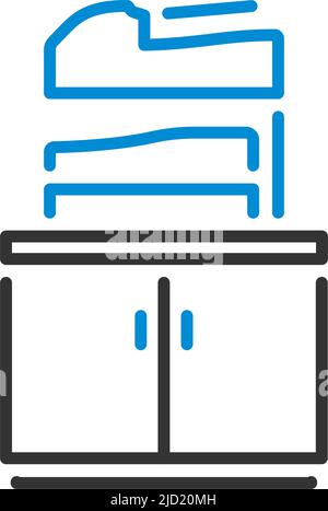 Copying Machine Icon. Editable Bold Outline With Color Fill Design. Vector Illustration. Stock Vector