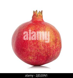 whole pomegranate isolated on white Stock Photo