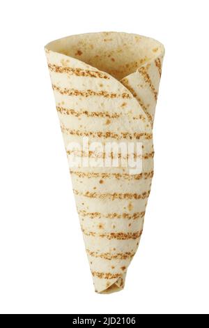 empty folded tortilla isolated on white Stock Photo