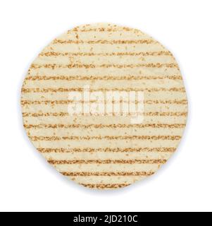 whole and empty tortilla isolated on white Stock Photo