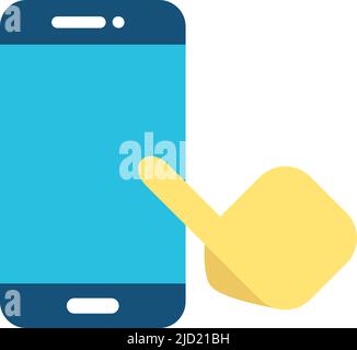 Finger touch phone screen. Smartphone gesture icon Stock Vector