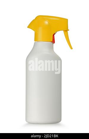 blank sunscreen bottle isolated on white Stock Photo