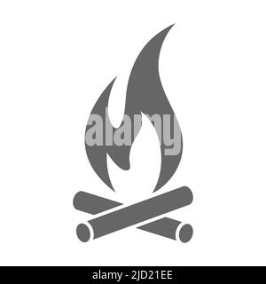 Fire. tourist fire icon. Flat style for creative design. Stock Vector