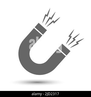 Magnet. Vector magnet icon for websites and applications. Flat style Stock Vector