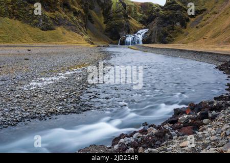 Stjornarfoss waterfall on the Stjorn River, Iceland. Stock Photo