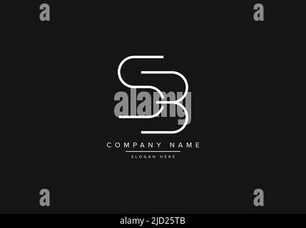 SB line art logo, abstract monogram letter logo vector illustration Stock Vector