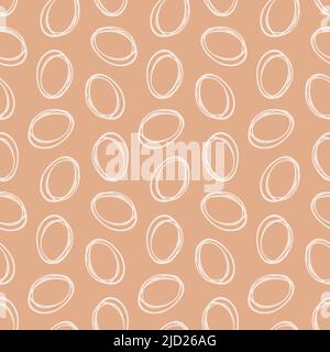 Mid century Minimal Abstractions seamless pattern with neutral colors organic shapes Stock Vector
