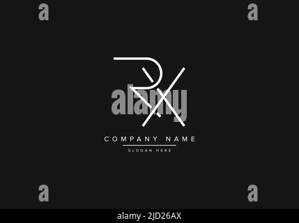 RX line art logo, abstract monogram letter logo vector illustration Stock Vector