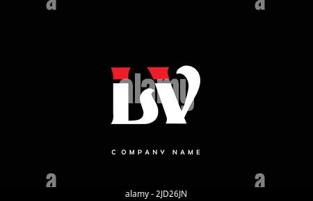 LV, VL Alphabets Letters Logo Monogram Stock Vector