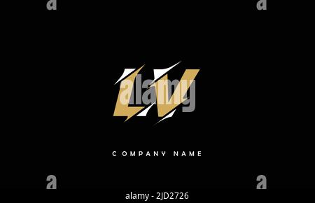 LV, VL Alphabets Letters Logo Monogram Stock Vector