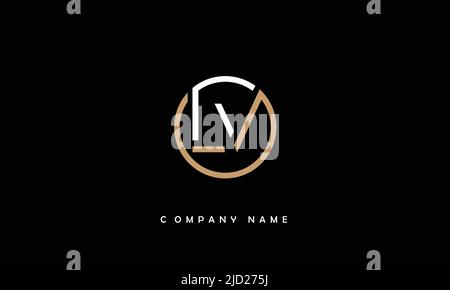 LV, VL Alphabets Letters Logo Monogram Stock Vector