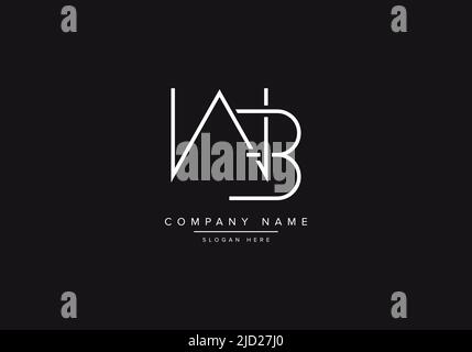 Alphabet letter icon logo WB Stock Vector