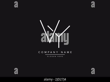 Alphabet letter icon logo VY Stock Vector