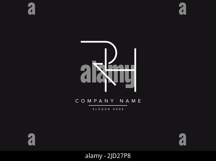Alphabet letter icon logo RH Stock Vector