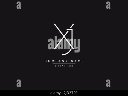Alphabet letter icon logo XJ Stock Vector